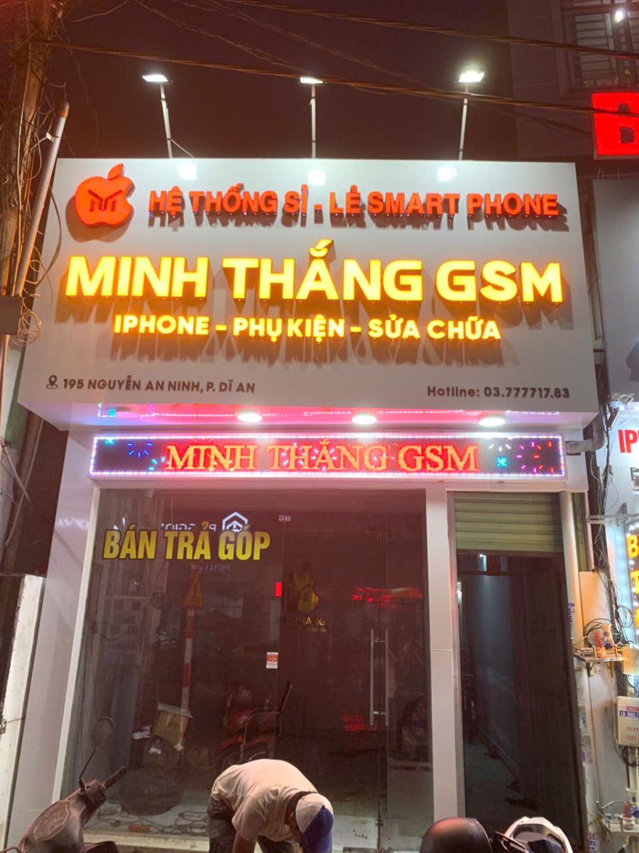 bảng hiệu MINH THẮNG GSM