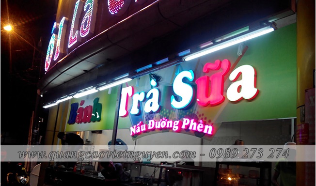 mau bang hieu quán trà sữa đẹp