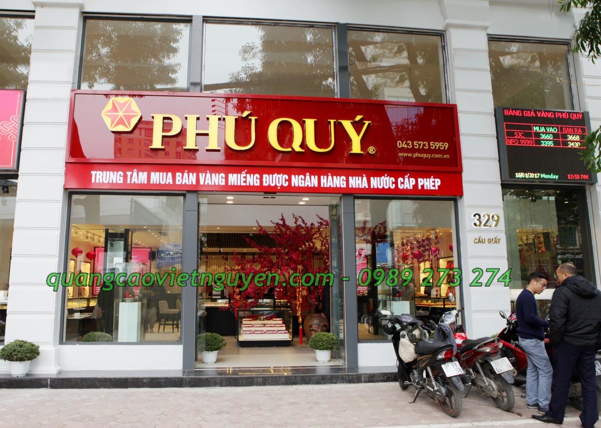 làm bảng hiệu tiệm vàng đẹp xuất sắc giá rẻ